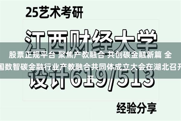 股票正规平台 聚焦产教融合 共创碳金融新篇 全国数智碳金融行业产教融合共同体成立大会在湖北召开