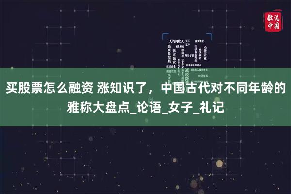 买股票怎么融资 涨知识了，中国古代对不同年龄的雅称大盘点_论语_女子_礼记