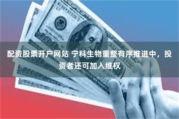配资股票开户网站 宁科生物重整有序推进中，投资者还可加入维权